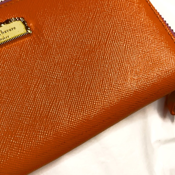 COPY - Leather Wallet ✨🍊Samantha Thavasa Orange 🍊 Fuchsia wallet - Picture 8 of 9